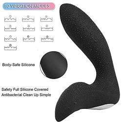 Outlet Deal - Male Vibrating Prostate Massager Sex Toy with 2 Powerful Motors & 10 Stimulation Patterns for Wireless Remote Control Anal Pleasure, Unisex G Spot Vibrator Anal Sex Toy