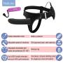 Vibrating Adjustable Hollow Strap-On Harness Extender Bigger Penis Flesh Dildo Sleeve Realistic Harness Increase The Size and Strength Adult Sex Toy for Couples Man Women (Black, 7.0 inch)