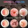 Pocket Pussy Male Masturbator Cup 3D Realistic Vagina and Mouth with Teeth and Tongue Masturbation Toys for Intense Stimulation, Removable Sleeves Stroker with Real-Life Touch and Feeling Pocket Pussy Male Masturbator Cup 3D Realistic Vagina and Mouth with Teeth and Tongue Masturbation Toys for Intense Stimulation, Removable Sleeves Stroker with Real-Life Touch and Feeling