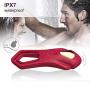 Vibrating Cock Ring for Couples, Double Ring Remote Control Penis Ring Vibrator with 9 Vibration Modes, Alona Rechargeable Vibrating Penis Enhancer Ring Vibrator (Red)