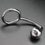 Anal Plug Cock Ring with Ball Metal Steel Hook Chrome Butt Anal Plug Cock Ring with Ball Metal Steel Hook Chrome Butt