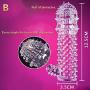 IEnkidu Reusable Condom Sheath Ribbed Stimulate Ejaculation Delay Penis Sleeve Sex Toys (5pcs)