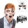 LessMo Halloween Spider Stickers, 10 Sheet Spider Web Tattoo Sticker, Face Arm Back Wrist Body Stickers, Waterproof, Temporary, for Adult Kids, Halloween Party, Costume Cosplay Accessories