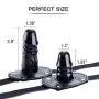 YiFeng Lockable Dildo Penis Mouth Gag with Lock Bondage Leather Strap On BDSM Adult Sex Toy (Long) YiFeng Lockable Dildo Penis Mouth Gag with Lock Bondage Leather Strap On BDSM Adult Sex Toy (Long)