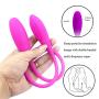 ARIRRA USB Charging Silicone Double-end Vaginal and Anal Couple Vibrator Female Masturbator