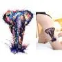 5 Sheets Watercolor Body Temporary Tattoo Sticker Wolf Elephant Picture Design Leg Arm Art Sexy 5 Sheets Watercolor Body Temporary Tattoo Sticker Wolf Elephant Picture Design Leg Arm Art Sexy