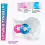 Male Masturbator Realistic Pocket Pussy Masturbation 3D Textured Real Vagina Masturbators with 2 Built in Cock Rings Clear Adult Sex Toys for Men