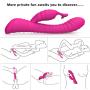 Soft Silicone Waterproof Rechargeable Rabbit Vibrator Dildo Sex Toy for Women, Oopsix Personal Massagers G Spot Vibrator Adult Toys for Couples with 9 Speed Vibration Led Lights