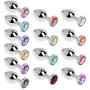 RITER Small Size Metal Crystal Amal Plug Adult Six-Toys for Men Women Beginners