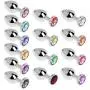 RITER Small Size Metal Crystal Amal Plug Adult Six-Toys for Men Women Beginners RITER Small Size Metal Crystal Amal Plug Adult Six-Toys for Men Women Beginners