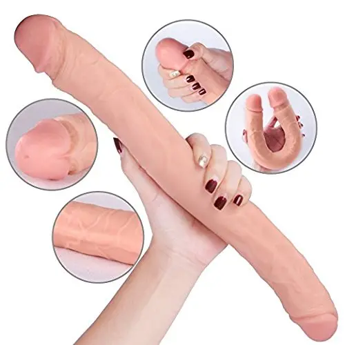 Dildo Adult Toy for Lesbian, SHEQU 14.96 Inch Silicone Double Sided Dildo for Women Waterproof Flexible Double Dong with Curved Shaft for Vaginal G-spot and Anal Play (Peters Dick) Dildo Adult Toy for Lesbian, SHEQU 14.96 Inch Silicone Double Sided Dildo for Women Waterproof Flexible Double Dong with Curved Shaft for Vaginal G-spot and Anal Play (Peters Dick)