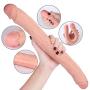 Dildo Adult Toy for Lesbian, SHEQU 14.96 Inch Silicone Double Sided Dildo for Women Waterproof Flexible Double Dong with Curved Shaft for Vaginal G-spot and Anal Play (Peters Dick)