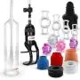 LeLuv Vacuum Pump Easyop Z-Grip Natural Male Enhancement Bundle with 3 Sleeves, Black Seal, Clear Seal, Septum, 4 Constriction Rings, Stretchy Jelly Cock Rings