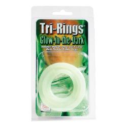 California Exotics Tri-Ring, Glow-In-The-Dark (One Size)
