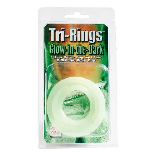 California Exotics Tri-Ring, Glow-In-The-Dark (One Size) California Exotics Tri-Ring, Glow-In-The-Dark (One Size)