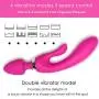 3 in 1 Dildo Vibrator G Spot Rabbit for Clitoris Stimulation with Anal Plug, REKINK Waterproof Dildo Vibrator Clit Stimulator with 9 Vibration Modes Quiet Dual Motor for Women Rechargeable