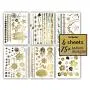 Terra Tattoos Tropical Hawaiian Metallic Tattoos - 75 Gold Silver Temporary Tattoos Turtles, Dolphins, Stars, Sun, Moon, Starfish, Seahorse, Coral, Palm Trees, Hibiscuses, Puka Shells & more!