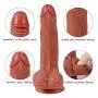 Dǐldo with Suction Cup for Women Hands Free Smooth Surfaces Real Pěnis Replica Massagěr Toyfor Both Vaginal and Anal Use