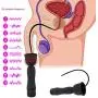 Urethral Stretching Training Vibrator, Silicone Dilator - Male Soft Urethra Vibrator, Level 10 Vibration, Silicone, Urinary Tract Toys