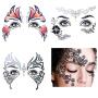 Pinkiou Facial Art Stickers Women Face Eye Temporary Tattoo Festival Waterproof Stickers (6 pieces)