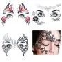 Pinkiou Facial Art Stickers Women Face Eye Temporary Tattoo Festival Waterproof Stickers (6 pieces) Pinkiou Facial Art Stickers Women Face Eye Temporary Tattoo Festival Waterproof Stickers (6 pieces)