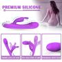 G Spot Vibrator with Bunny Ears for Clitoris Stimulation,Oixgirl Realistic Dildo Vibrator 7 Strong Vibration Rabbit Vibrator Rechargeable Masturbation Sex Toy