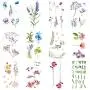 WYUEN 12 PCS/lot Flower Temporary Tattoo Sticker for Women Men Fake Tatoo Body Art Adult Waterproof Hand Stickers 9.8X6cm (FW12-04) WYUEN 12 PCS/lot Flower Temporary Tattoo Sticker for Women Men Fake Tatoo Body Art Adult Waterproof Hand Stickers 9.8X6cm (FW12-04)
