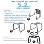 X-R Multifunction Chair Furniture for Adult Toys Black Chair Hold Up to 300lbs-Black Easy to Clean