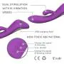 Désir | Triple Pleasure Magic Wand Massager | Wireless and Waterproof | Powerful Rabbit Design for Woman (Violet)
