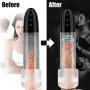 Electric Male Masturbator Cup with Powerful Suction - 2 in 1 Vacuum Pump for Penis Stimulation and Enhancement Training, Fondlove 3D Realistic Transparent Stroker for Men Masturbation