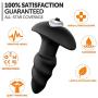 Vibrating Butt Plug - Anal Sex Toys Dildo Soft Liquid Silicone Anal Vibrator Medical Grade Anal Trainer Flexible Waterproof for Men Women Toy by Honey Adult Play, Black