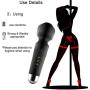 Massager mini Massager Handheld Electric Bullet Body Neck Face Foot Massage therapy tool Portable Waterproof 20 frequency 8X Multi-Speed (Black)