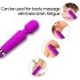 Waterproof |Powerful | Cordless Vibrating Mini Wand Massager | For Muscle Aches & Sports Recovery | Multi speed | Travel Friendly | Muscle Pain | Body-Safe Silicone | Wireless Fast Rechargeable Purple