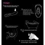 Bombex Inspiration 100% Waterproof Rechargeable G-Spot Vibrator - Bendable Quiet Vibrators - Vibrating Anal Vibrators - 6-Function Magic G Vibe Silicone Massagers,Purple