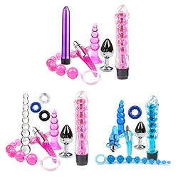 RITER Adullt Six Toys Product Kit BDSM Slave Bandage Flirt Games Dido Vibrantor & Amal Plugs for Couple