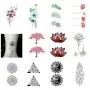 SanerLian Dandelion Lotus Flowers Temporary Tattoo Sticker Rose Sunflowers Watercolor Waterproof Women Girls Hand Arm Chest Back Body Art 10.5X6cm Set of 12 (Design1) SanerLian Dandelion Lotus Flowers Temporary Tattoo Sticker Rose Sunflowers Watercolor Waterproof Women Girls Hand Arm Chest Back Body Art 10.5X6cm Set of 12 (Design1)
