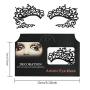 Bilbal 5 Pairs Temporary Eye Tattoo Stickers, Drama Fabric Black Lace Makeup Eye Liner Stickers for Photo Studio Masquerade Christmas Party Ball T-show, Reusable Eye Shadow Stickers