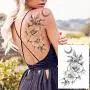 COKTAK 6 Pieces/Lot 3D Realistic Large Black Rose Flower Temporary Tattoos For Women Body Art Arm Big Peony Geometric Tattoo Stickers Adults Fake Waterproof Tatoo Legs Sketch Sexy Girl Peach Lily COKTAK 6 Pieces/Lot 3D Realistic Large Black Rose Flower Temporary Tattoos For Women Body Art Arm Big Peony Geometric Tattoo Stickers Adults Fake Waterproof Tatoo Legs Sketch Sexy Girl Peach Lily