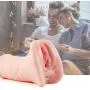 Male Masturbator Pocket Pussy Stocker, Fondlove Realistic Vaginal and Anal Canal Strocker with Lifelike Channel, Blow Job Sex Toy for Men Masturbation (6.9")