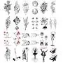 Ooopsiun 25 Sheets Waterproof Temporary Tattoos For Women Girls and Men, Black Temporary Tattoo Fake Tattoos Body Art Sticker Flower Whale Cat