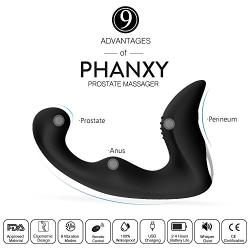 PHANXY® Upgraded Remote Control 9 Speeds Vibrating Prostate Massager Rechargeable G Spot Vibrator Waterproof Anal Sex Toy for Men Women and Couples