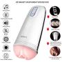 SHOOPPEE USB Home Bedroom Male Aír-cr Ft Cup Voice Interactive Male Automatic Piston Cup Sucking Fun Toys 400 Times/Min Bedding for Men T-Shirt L