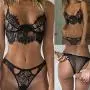 Mggsndi Erotic Underwear, 2Pcs Women Sexy See-Through Eyelash Lace Bra Panties Bikini Set Erotic Underwear for Women for Valentines Day Gift Black M Mggsndi Erotic Underwear, 2Pcs Women Sexy See-Through Eyelash Lace Bra Panties Bikini Set Erotic Underwear for Women for Valentines Day Gift Black M