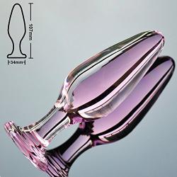 ZhengYa 3PCS Crystal Glass Butt Plug Adult Toys Sex Toys G-spot Stimulator Crystal Glass Pleasure Wand Anal Plug for Couple