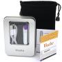 Vsshe Bullet Vibrator - Rechargeable & WarterProof Bullet Massager for Woman - Portable Bullet Viberate Toys (Silver-Purple)