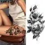 VANTATY 8 Sheets Petal 3D Black Flower Rose Temporary Tattoos For Women Waterproof Fake Body Art Arm Sketch Tattoo Stickers For Girls Shoulder Arm Leaf Tatoo Adults Beauty. VANTATY 8 Sheets Petal 3D Black Flower Rose Temporary Tattoos For Women Waterproof Fake Body Art Arm Sketch Tattoo Stickers For Girls Shoulder Arm Leaf Tatoo Adults Beauty.