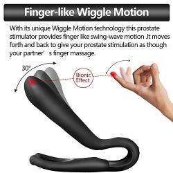 Orlupo Wiggle-Motion Dual Motors Vibrating Anal Vibrator for Men with Remote Control, Heating Anal Vibrators Butt Plug Prostate Massager Stimulator, Adult Male Anal Sex Toys for Men Women and Couples