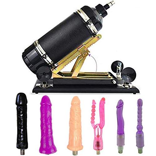 Stable Massage Machine Gun with 7 Toys Telescopic Distance 6cm, Speed Up to 450r/Min, Automatic Stretching Adult Machine