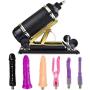 Stable Massage Machine Gun with 7 Toys Telescopic Distance 6cm, Speed Up to 450r/Min, Automatic Stretching Adult Machine