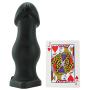 Doc Johnson Titanmen - The Rumpy - 6.5 Inch Durable Anal Plug with 6.9 Inch Girth and Phallic Tip - Flared Safety Base - Matte Finish - Butt Plug - Black